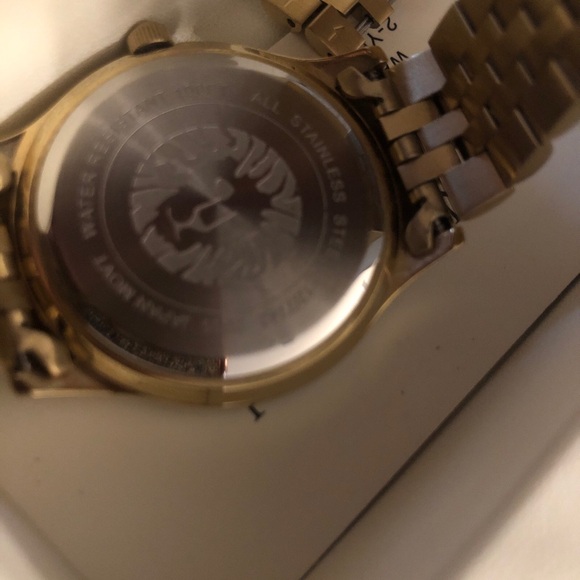 Anne Klein 12/7742MPGB York Stainless Gold-Tone Watch Mother-of-Pearl Dial - Picture 9 of 10